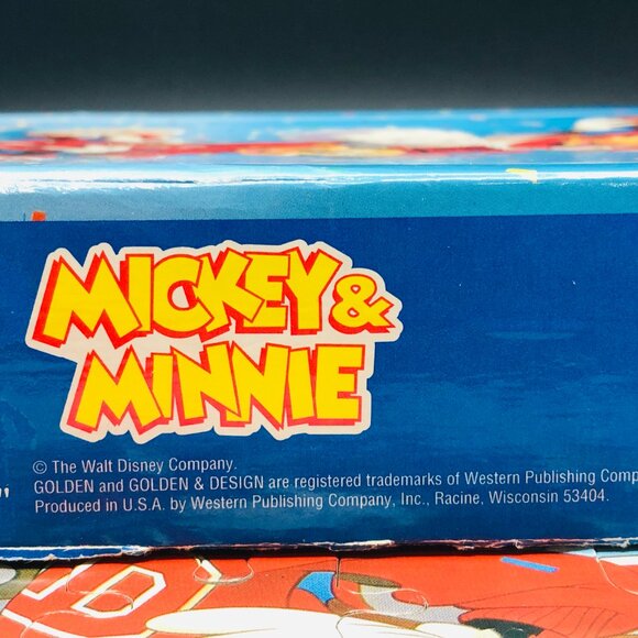 Vintage 90s Mickey Minnie Mouse Football Cheerleader Puzzle: 100 pc Complete - Picture 8 of 10